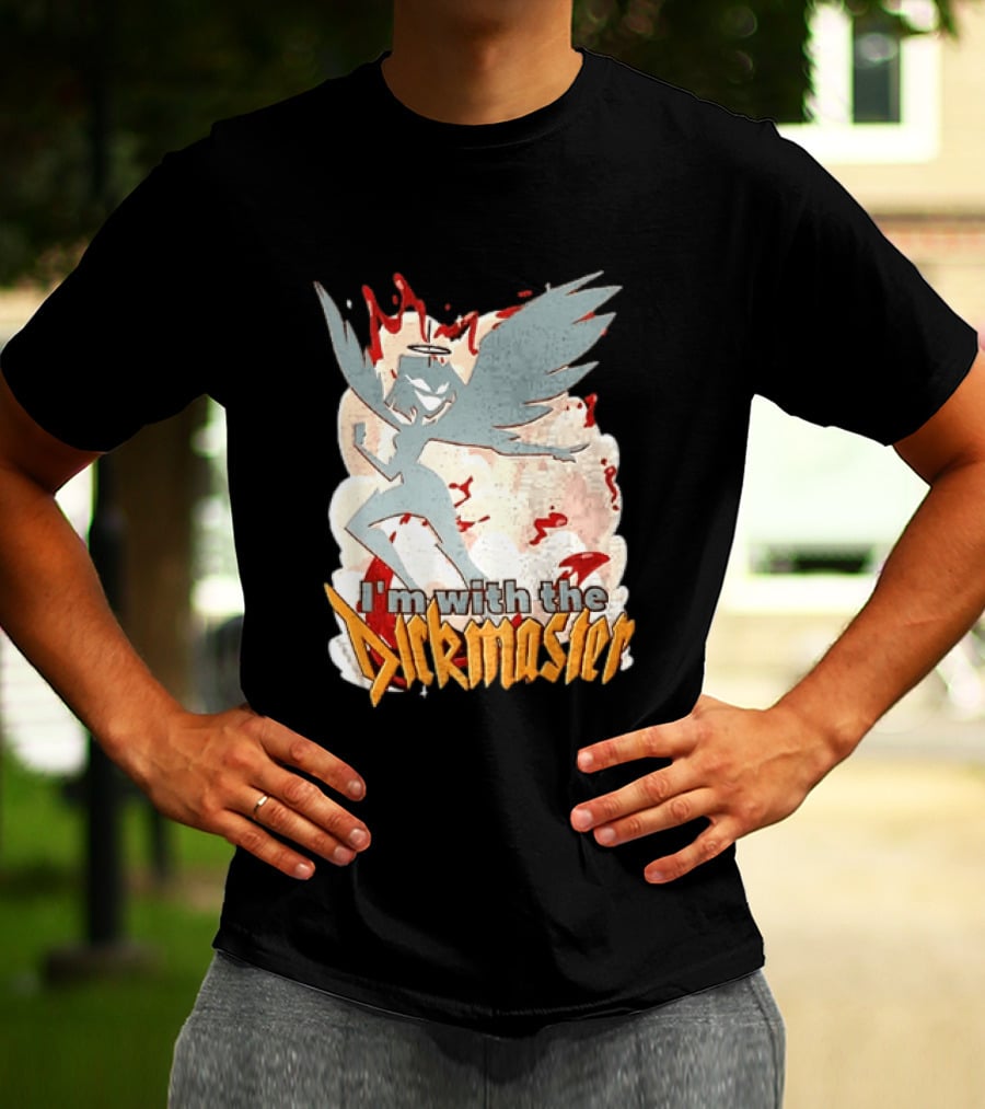 I'm With The Dickmaster Lute Hazbin Hotel Winged T-Shirt