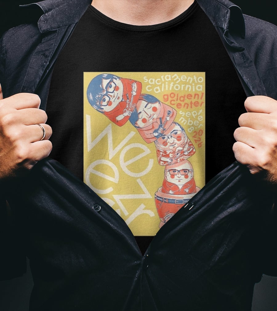 Sacramento California Golden 1 Center September 8 2026 Weezer Concert Matryoshka Dolls T-Shirt