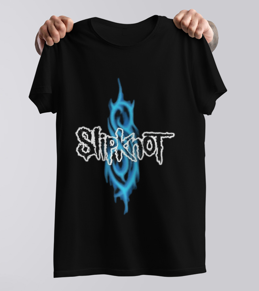 Slipknot Blue Tribal Flame Caustic Agnostic T-Shirt