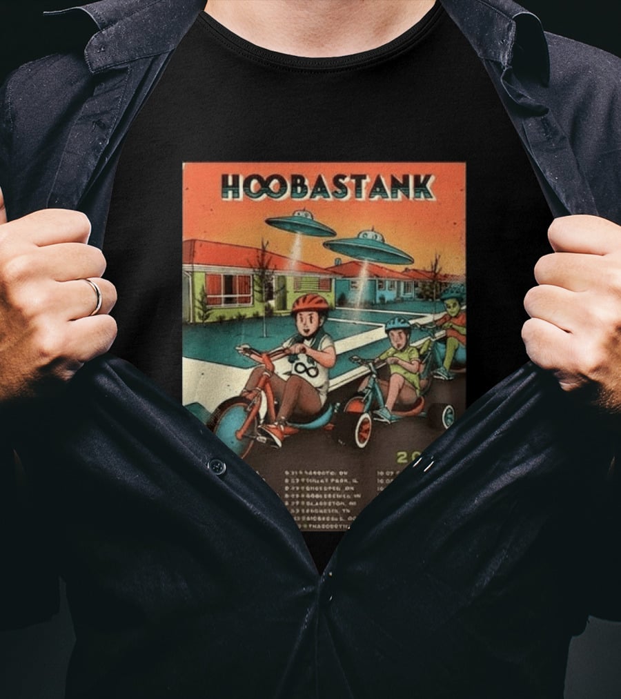Hoobastank 2026 North America Tour Schedule Vintage UFO T-Shirt