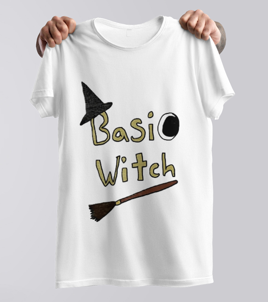 Basic Witch Halloween Witch Hat Broomstick T-Shirt