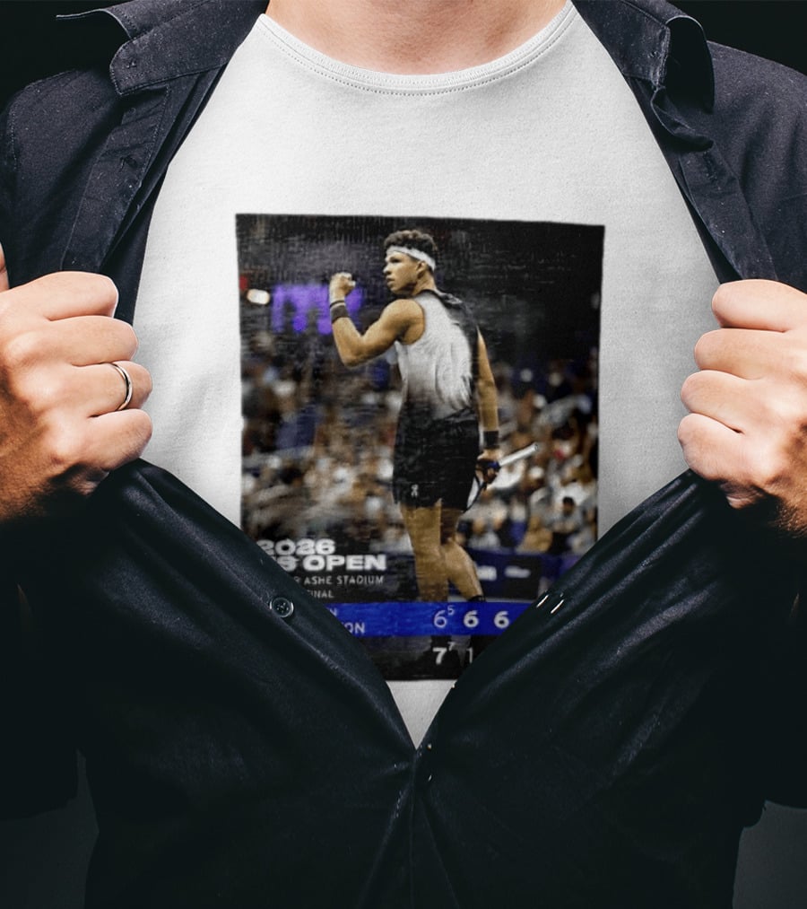 2026 US Open Arthur Ashe Stadium Quarterfinal Ben Shelton Vs Carlos Alcaraz T-Shirt