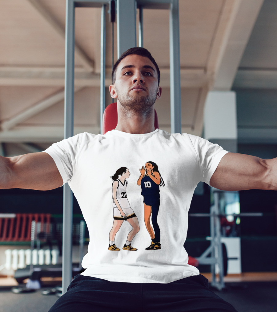 Caitlin Clark Angel Reese Basketball Rivalry 22 Vs 10 T-Shirt