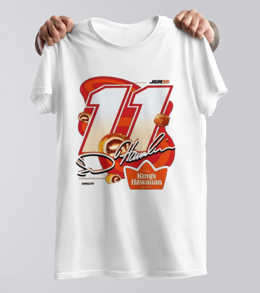 Denny Hamlin 11 JGR Nascar King's Hawaiian Cinnamon Bites T-Shirt