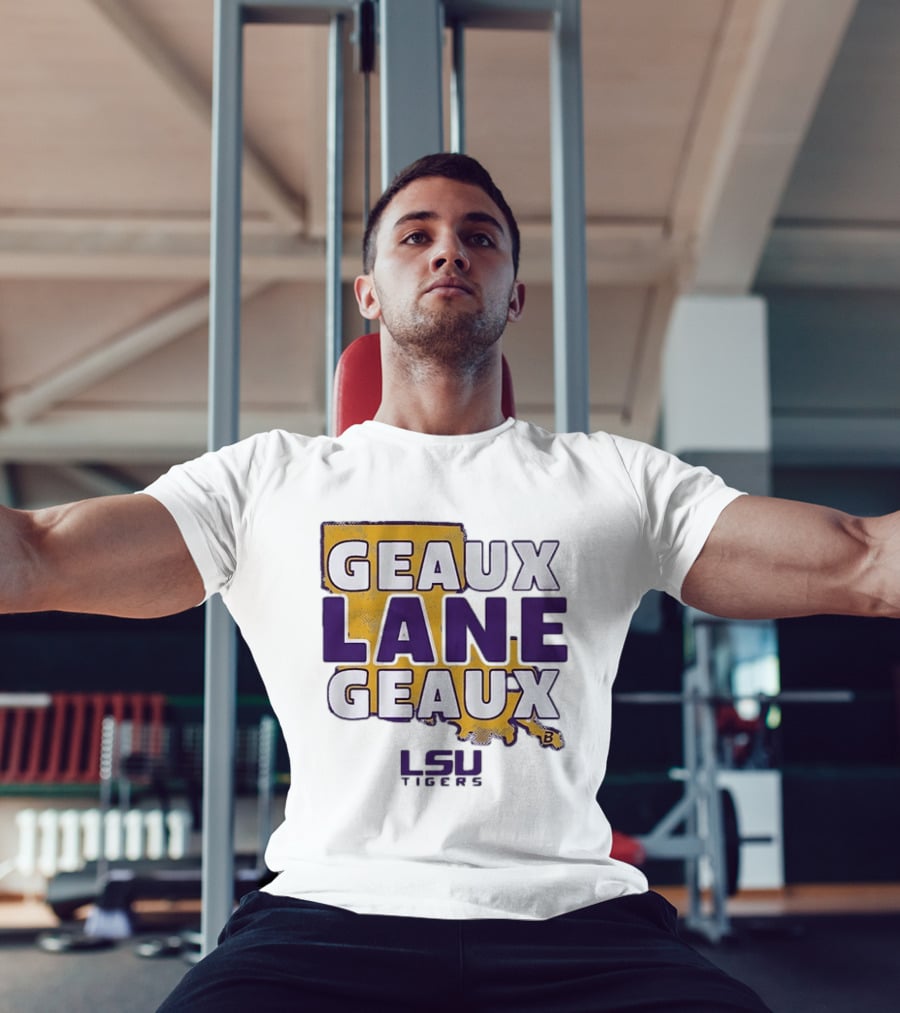 Geaux Lane Geaux LSU Tigers Louisiana State University Map T-Shirt