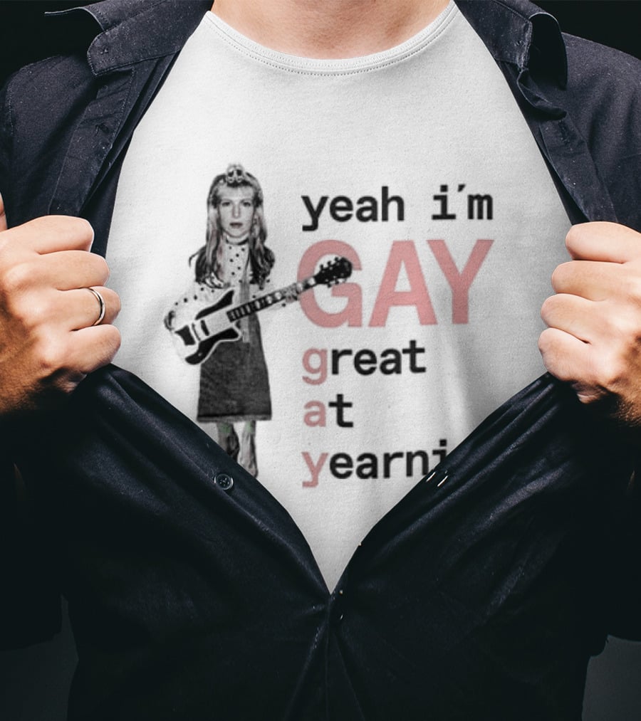 Yeah I'm Gay Great At Yearning LGBTQ Music T-Shirt