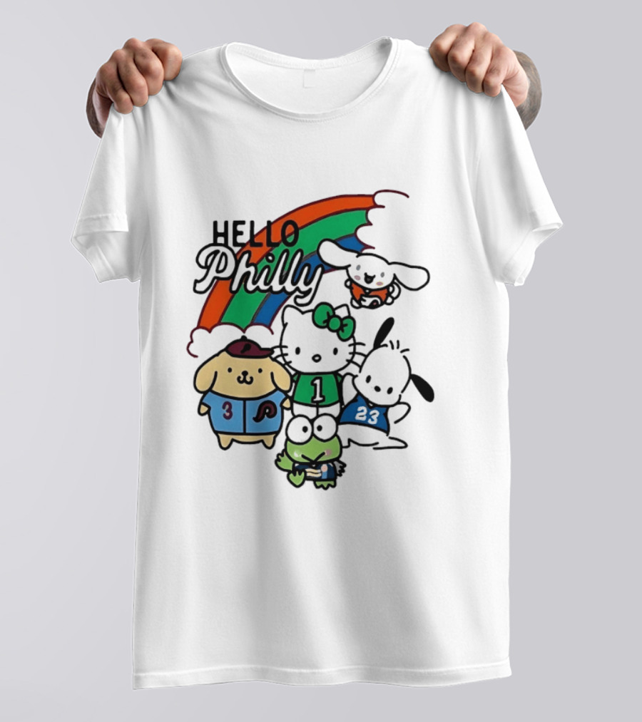 Hello Philly Sanrio Characters Rainbow Sports Team T-Shirt