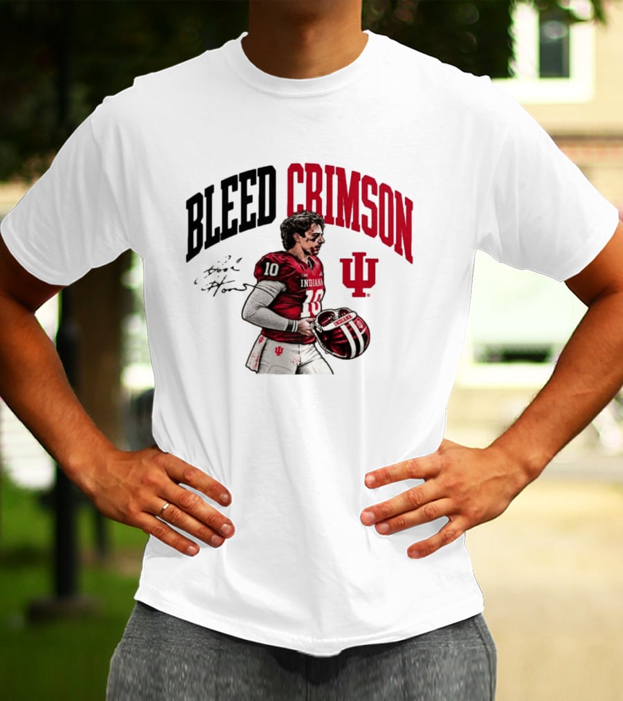 Bleed Crimson Indiana Josh Hoover IU Football T-Shirt