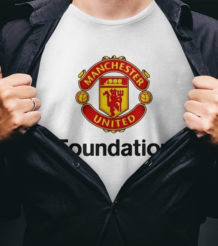 Manchester United Foundation Logo Man Utd Charity Football Initiative T-Shirt