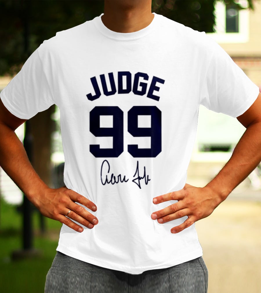 New York Yankees Judge 99 Aaron Judge Signature 2026 Welcome Back T-Shirt
