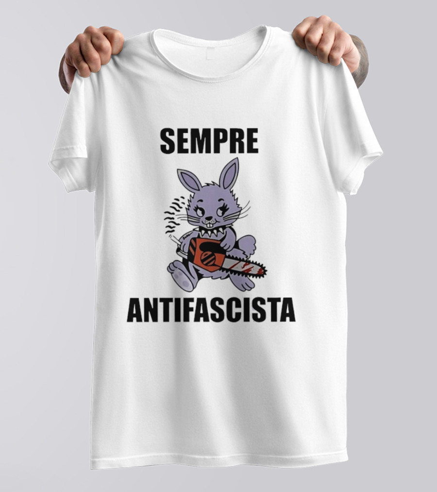 Sempre Antifascista Bunny Chainsaw T-Shirt
