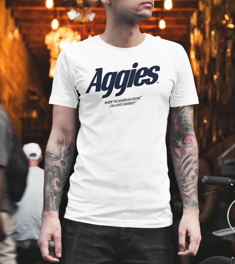 Aggies Where The Sagebrush Grows Utah State University T-Shirt