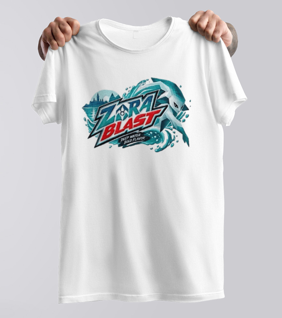 Zora Link The Legend Of Zelda Zora Blast Deep Water Flavor T-Shirt