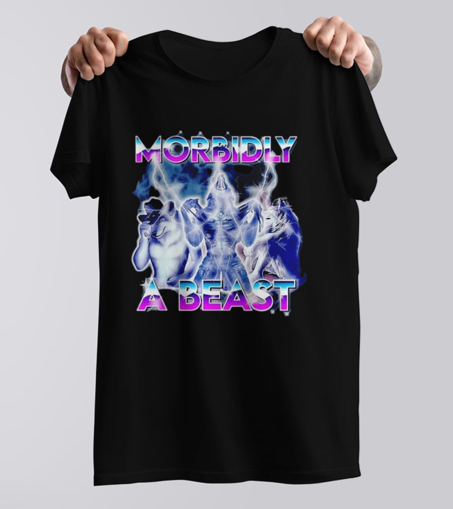 Morbidly A Beast Werewolf Aesthetic Electric Wolves T-Shirt