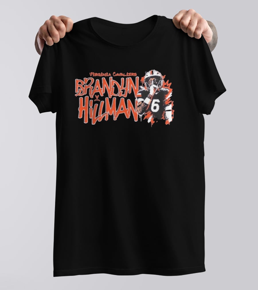 Virginia Cavaliers Brandyn Hillman Football Player Number 6 T-Shirt