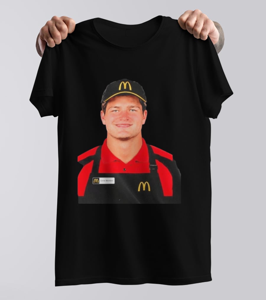 Drake Maye McDonald's Crew Member Uniform New England Patriots T-Shirt