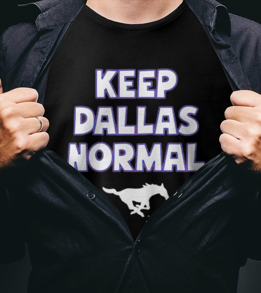 Keep Dallas Normal SMU Mustangs Running Horse T-Shirt