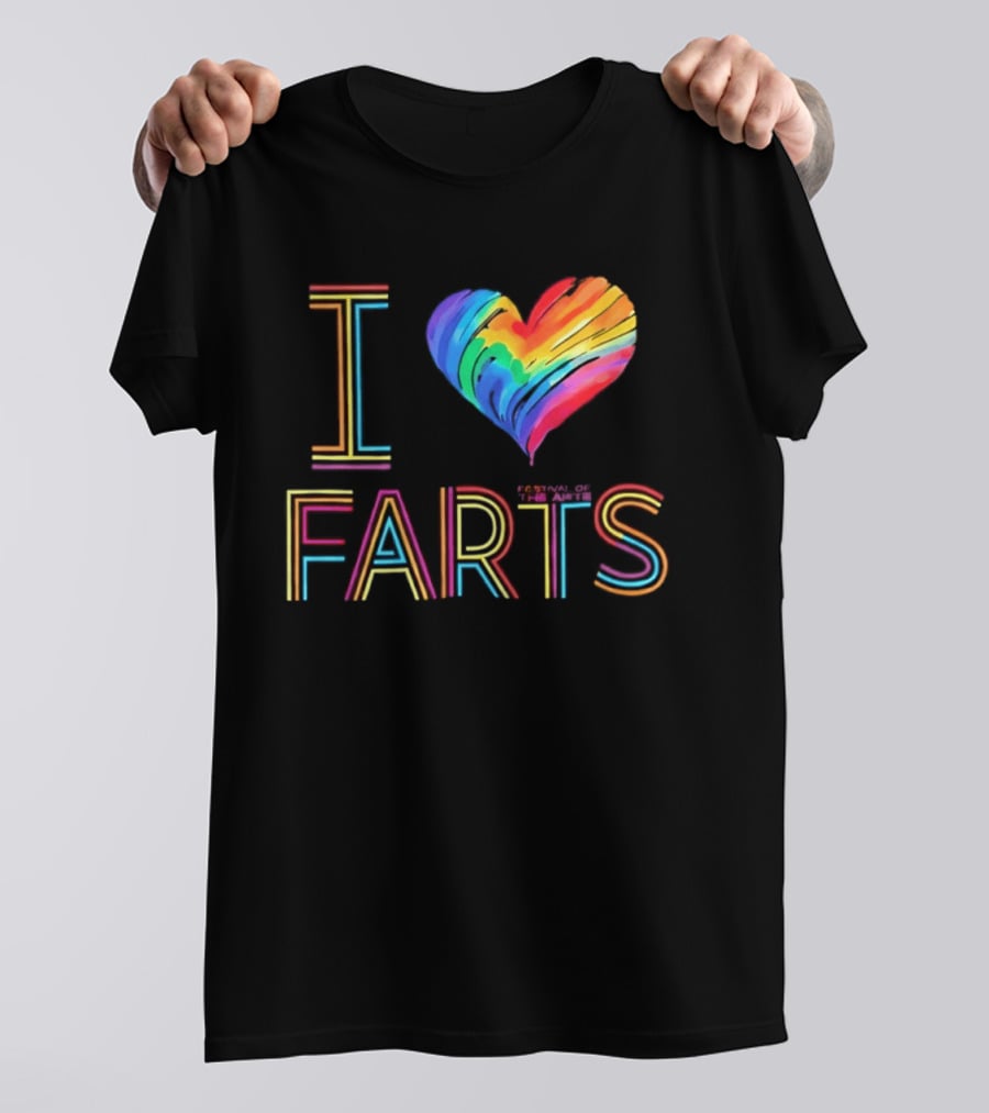 Festival Of The Arts I Love Farts Rainbow Heart T-Shirt