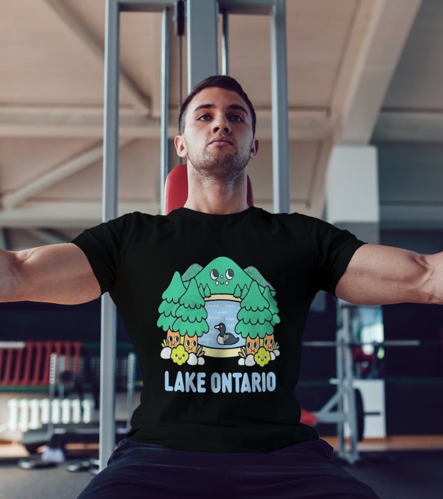 Lake Ontario Cute Forest Creature And Goose Scene T-Shirt