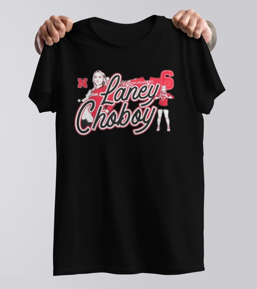 Laney Choboy Nebraska Volleyball Cornhusker Graffiti Style 6 T-Shirt
