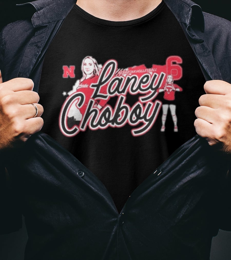 Laney Choboy Nebraska Volleyball Cornhusker Graffiti Style 6 T-Shirt