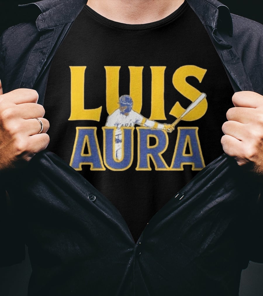 Luis Aura Luis Lara Milwaukee Brewers Player Sporting Bat T-Shirt