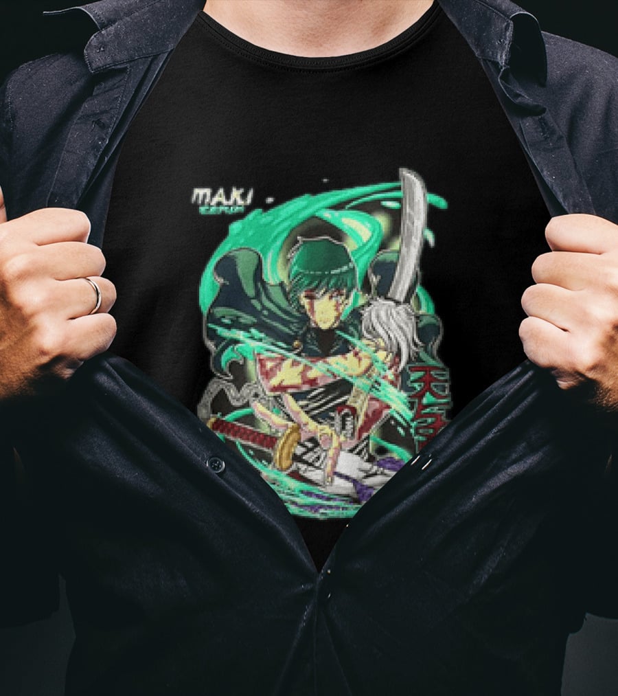Maki Zenin Jujutsu Kaisen Tenyo Jubaku Heaven's Restriction Anime Sword T-Shirt