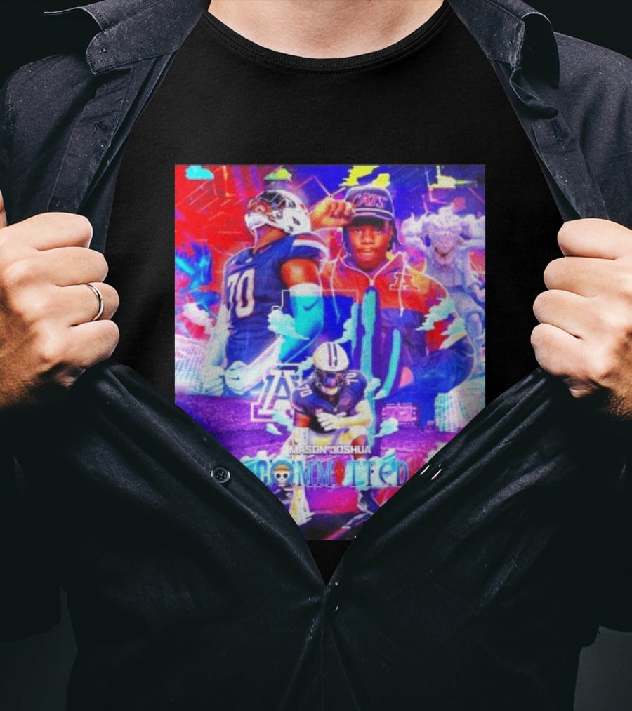 Mason Joshua Committed To Arizona Wildcats Football 2023 Featuring Wildcats Logo And Football Player T-Shirt