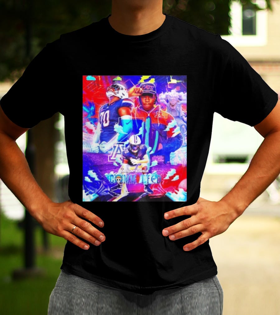 Mason Joshua Committed To Arizona Wildcats Football 2023 Featuring Wildcats Logo And Football Player T-Shirt