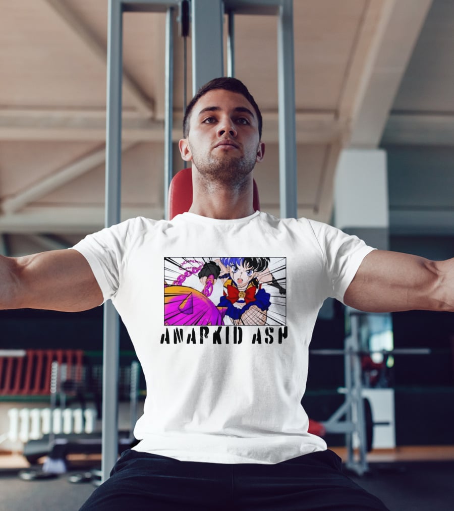 Anarkid Ash Sailor Moon Anime Punk Fighter In Action T-Shirt
