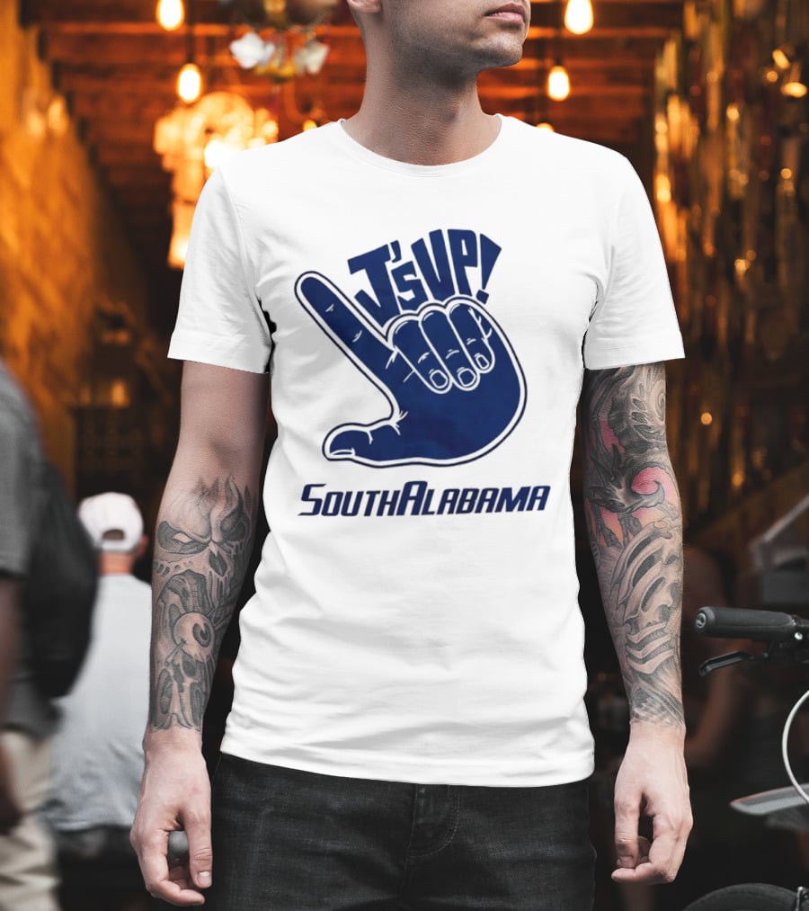 J's Up South Alabama Jaguars Hand Sign Fan Gear T-Shirt