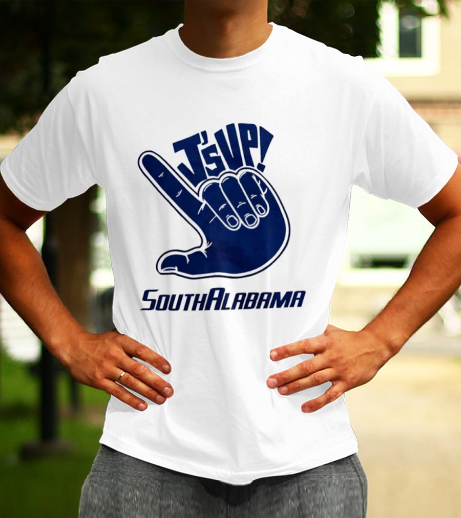 J's Up South Alabama Jaguars Hand Sign Fan Gear T-Shirt