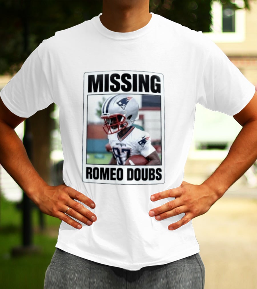 Missing Romeo Doubs New England Patriots T-Shirt
