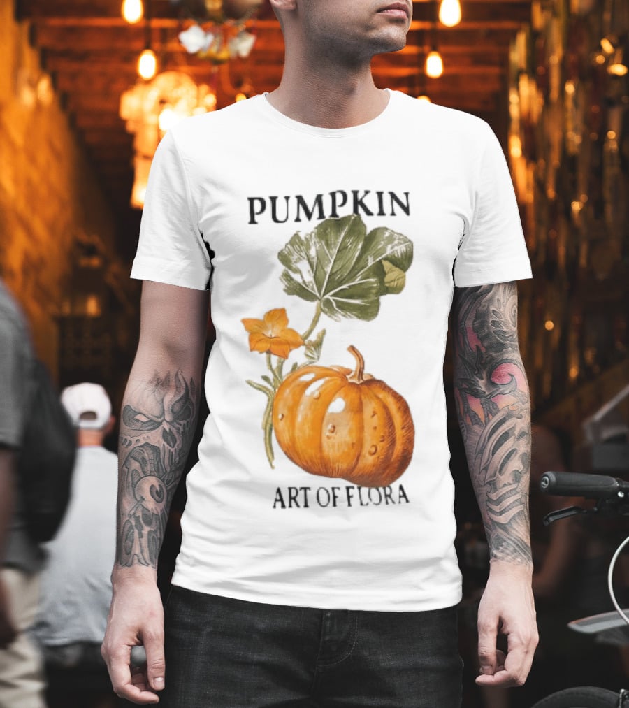 Pumpkin Art Of Flora Botanical Nature Harvest T-Shirt