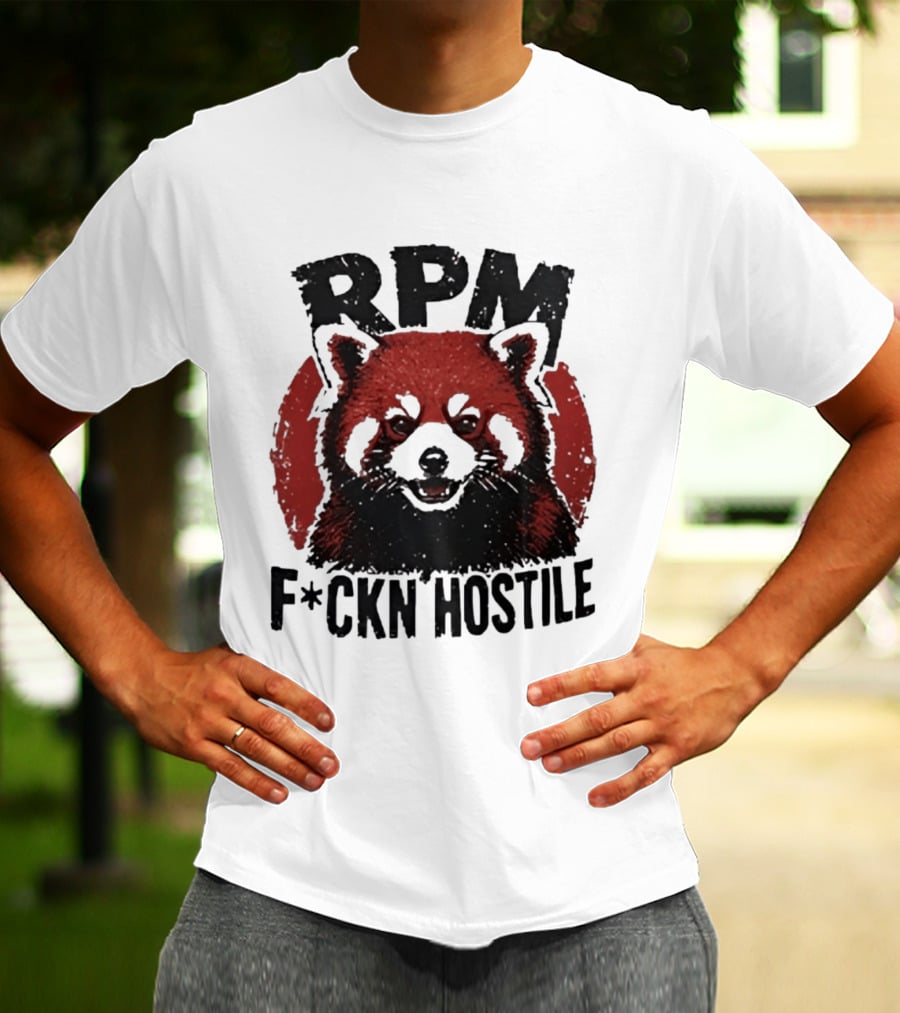 RPM Fckn Hostile Red Panda Fierce Cartoon T-Shirt
