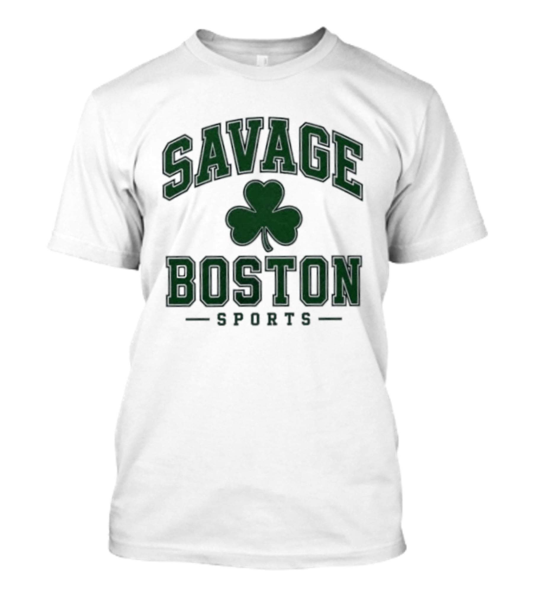 Savage Boston Sports Shamrock Bold Green T-Shirt