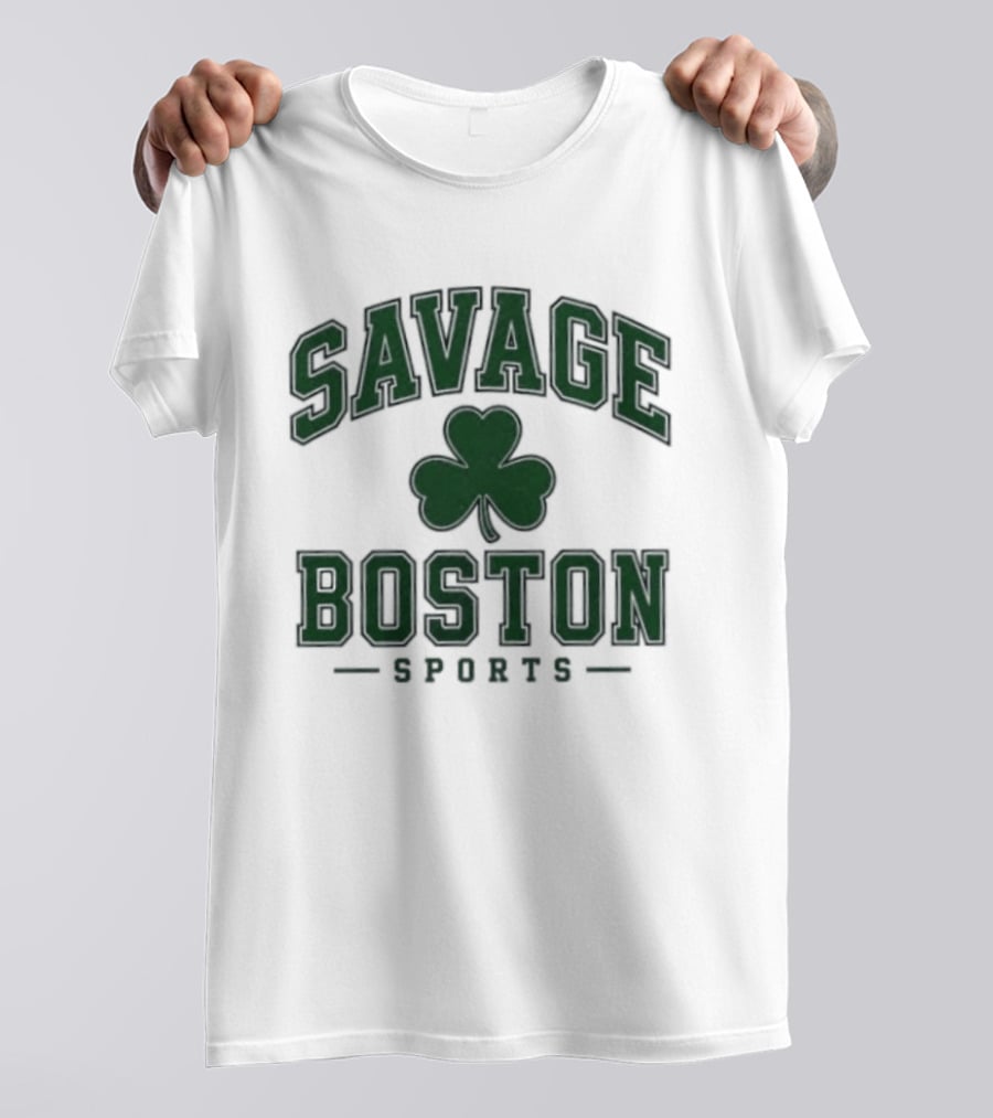 Savage Boston Sports Shamrock Bold Green T-Shirt