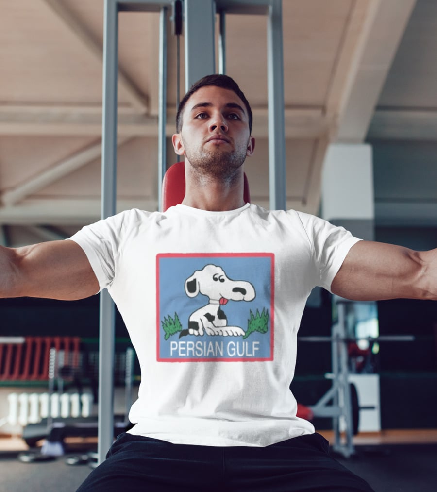Snoopy Persian Gulf Camouflage Peanuts Cartoon T-Shirt