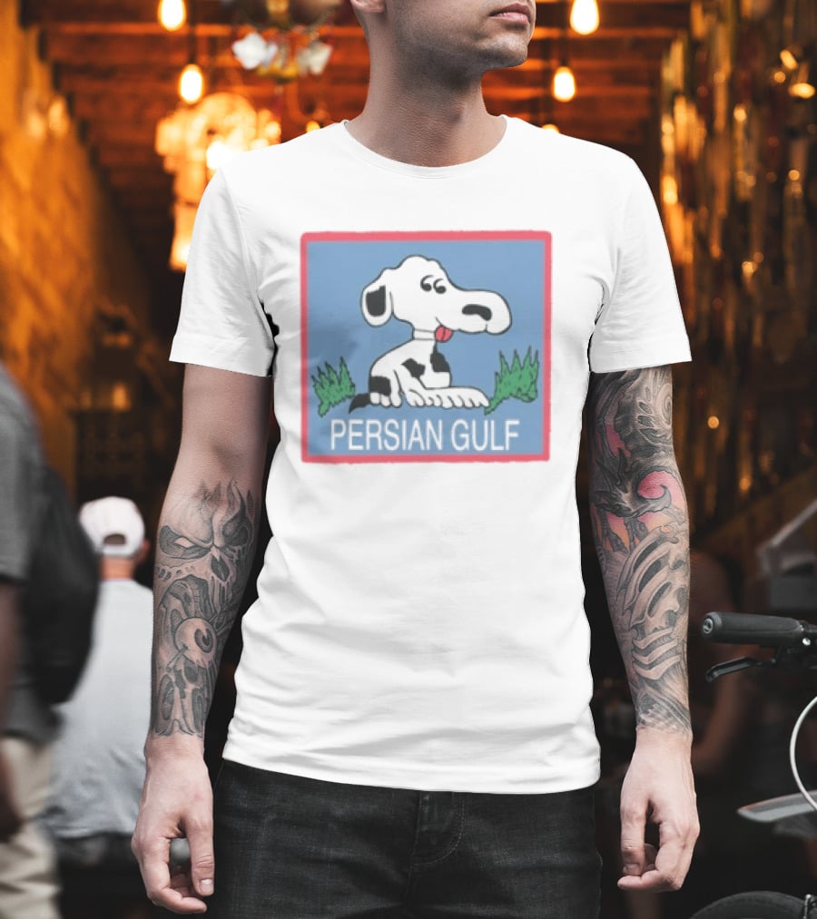 Snoopy Persian Gulf Camouflage Peanuts Cartoon T-Shirt