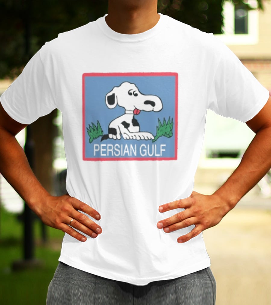 Snoopy Persian Gulf Camouflage Peanuts Cartoon T-Shirt