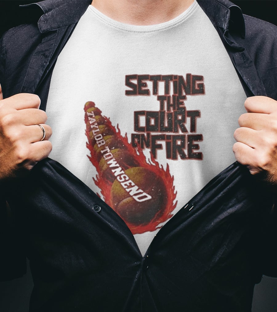 Taylor Townsend Setting The Court On Fire Tennis Flameball T-Shirt