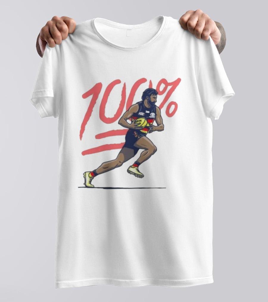 Wayne Milera 100% Adelaide Crows AFL Australian Football League Player T-Shirt
