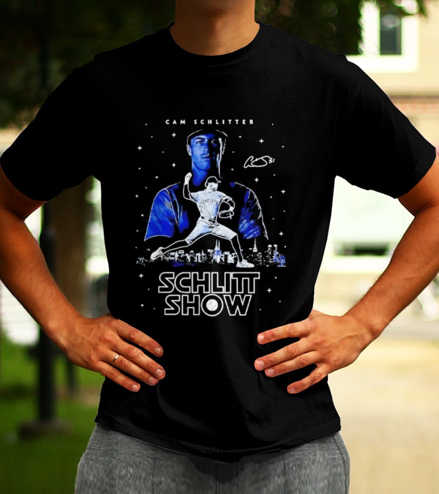 Cam Schlittler Schlitt Show Baseball Pitcher Starry Blue T-Shirt