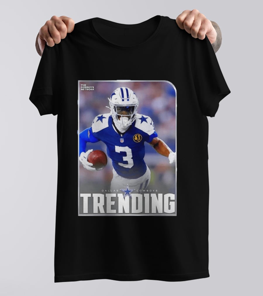 Dallas Cowboys Network Trending Number 3 Player Football T-Shirt
