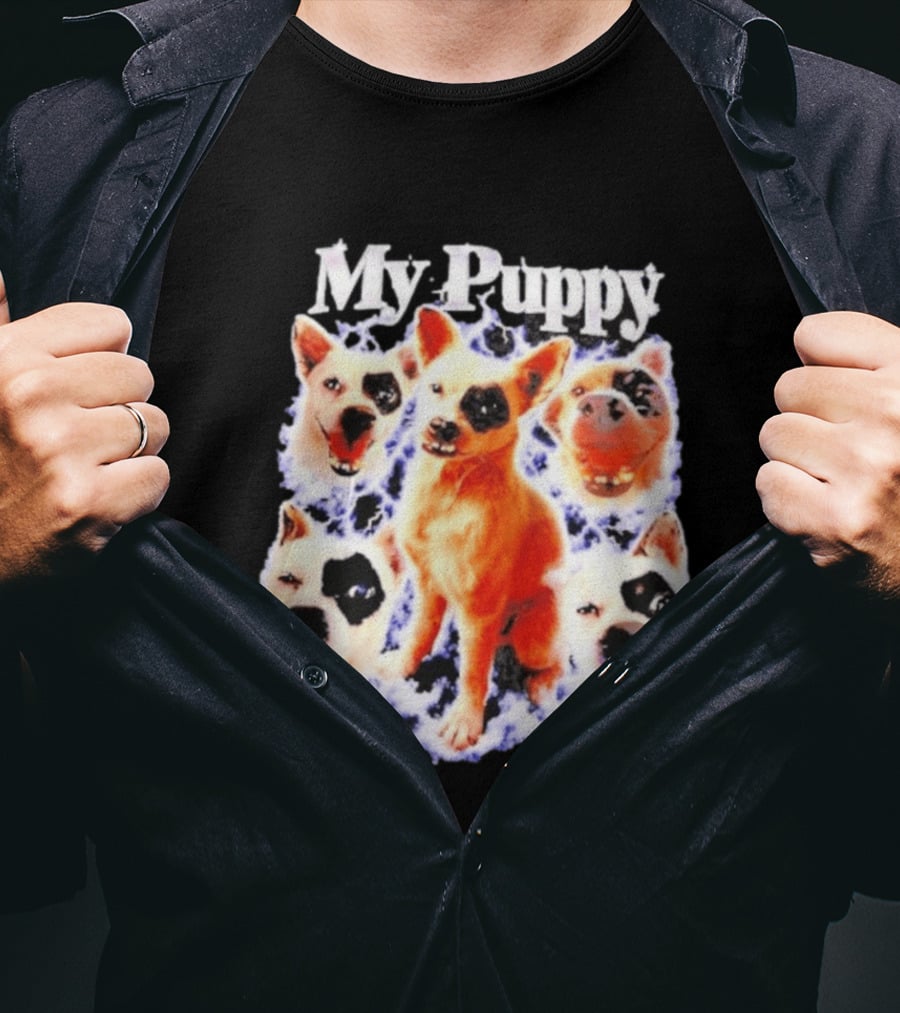 My Puppy Australian Cattle Dog Blue Heeler Faces T-Shirt