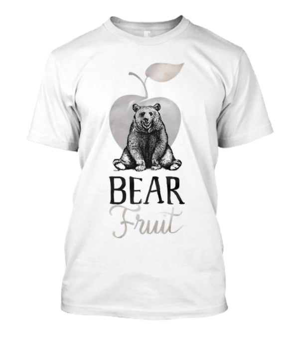 Bear Fruit Apple Nature Wildlife Artistic T-Shirt