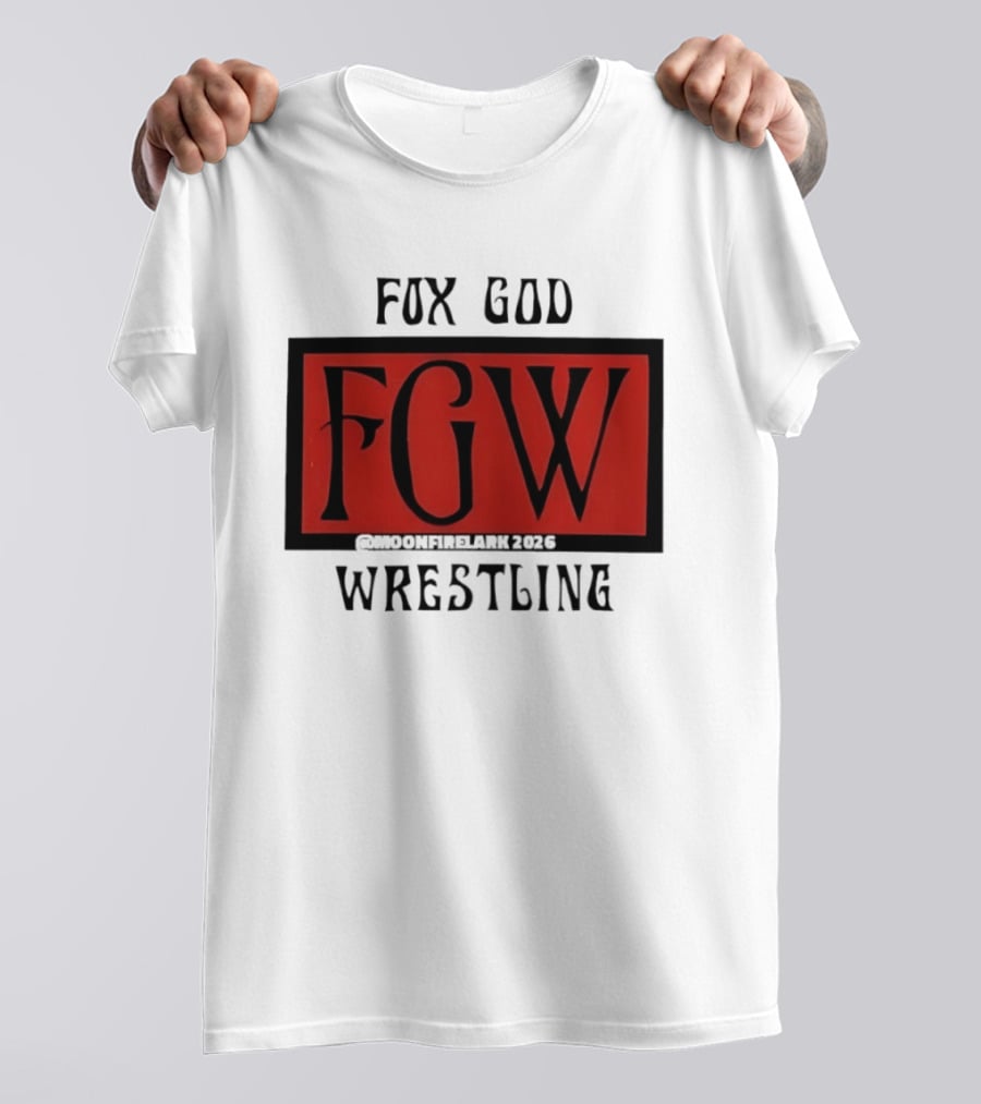 Fox God FGW Wrestling Moonfirelark 2025 Red T-Shirt