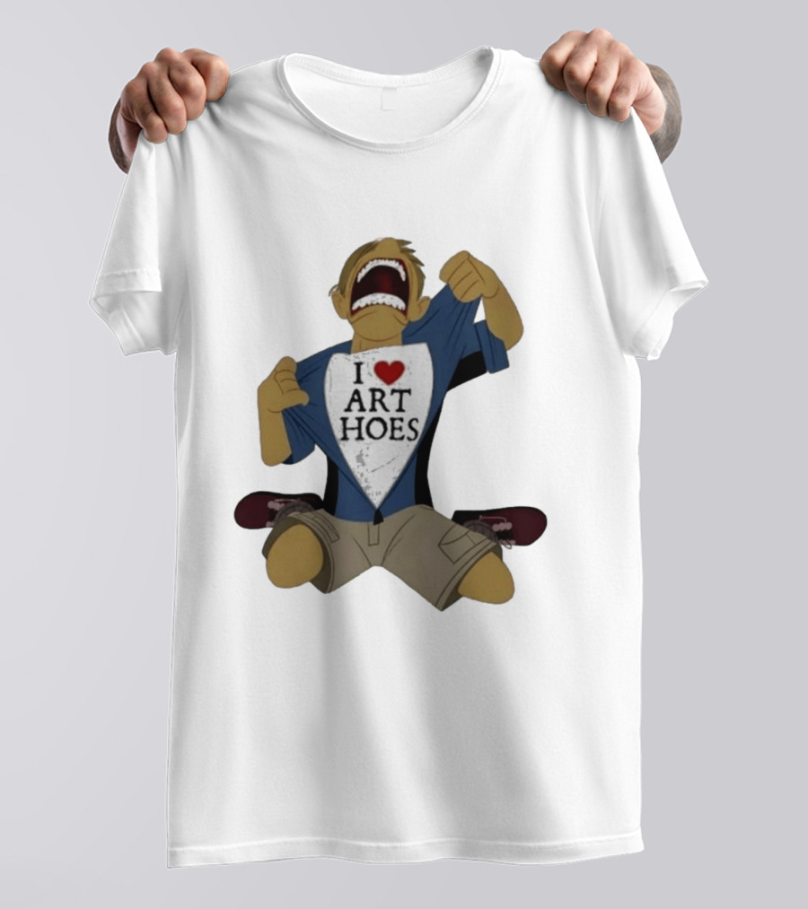 I Love Art Hoes Vintage Cartoon Style Trend T-Shirt