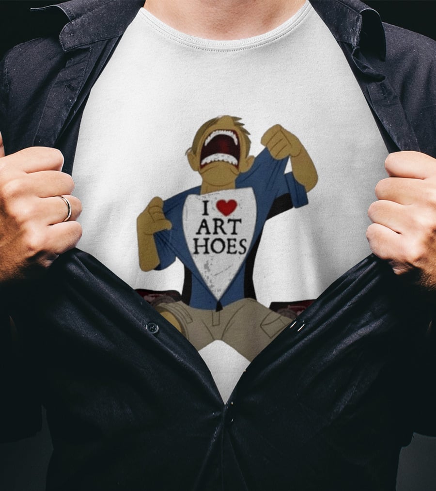 I Love Art Hoes Vintage Cartoon Style Trend T-Shirt