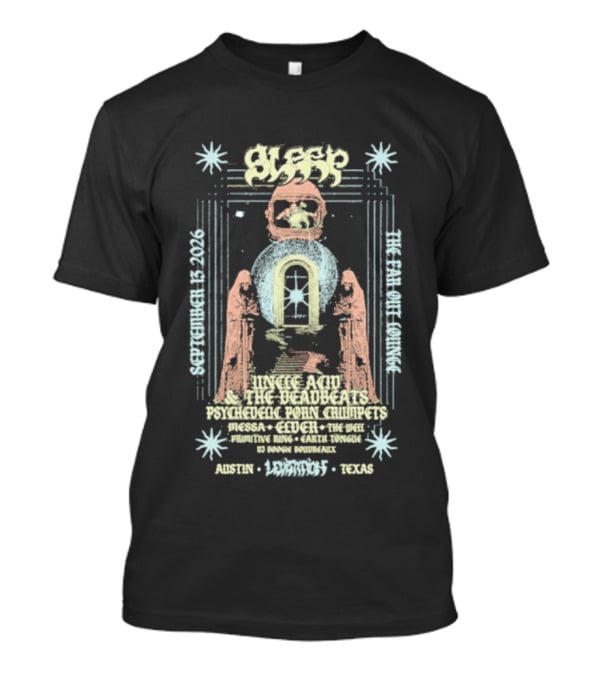 Sleep Levitation Festival 2026 Austin Texas September 13 Archway Skull T-Shirt
